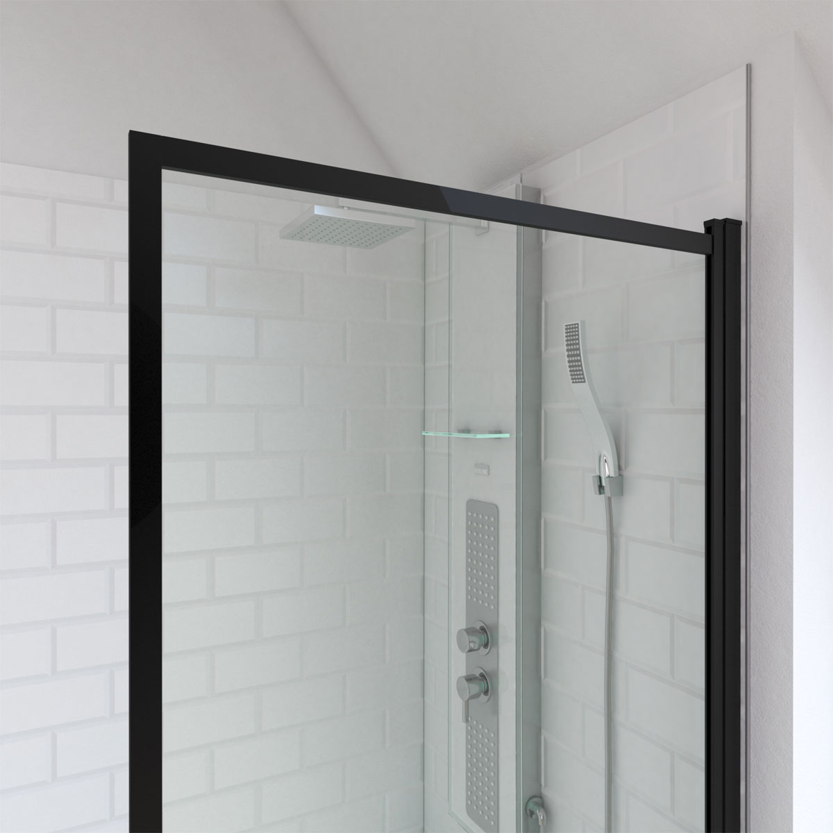 Aurlane Badewannenfaltwand Dark Edge 75 130 cm Bild 3