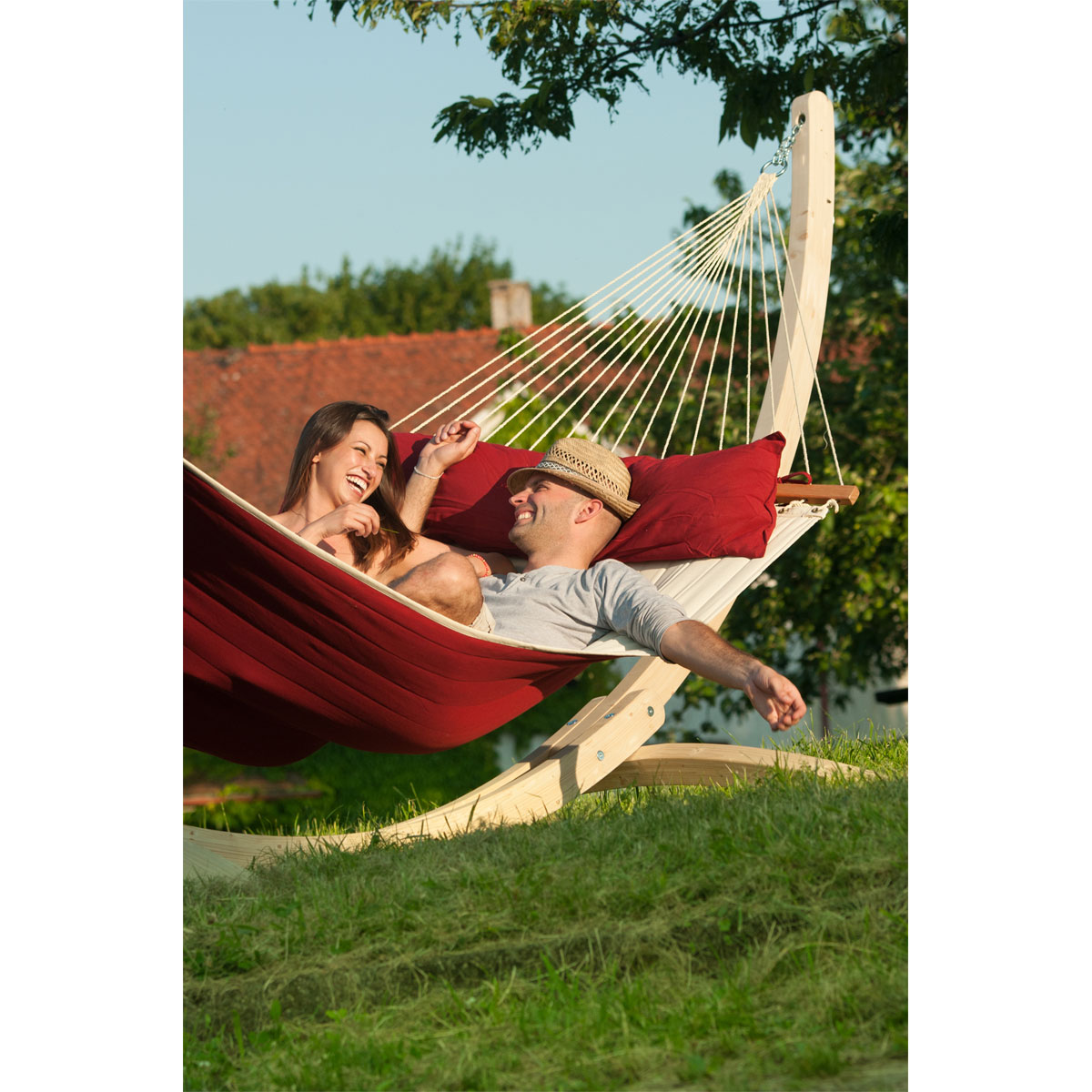 La Siesta Gefütterte Kingsize-Stabhängematte Alabama Red Pepper Bild 2