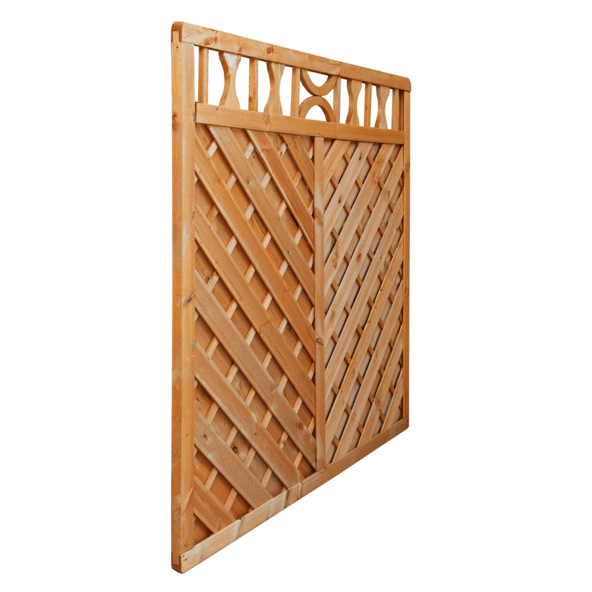 Zaunteil Ornament geölt 180 x 180 cm Bild 2