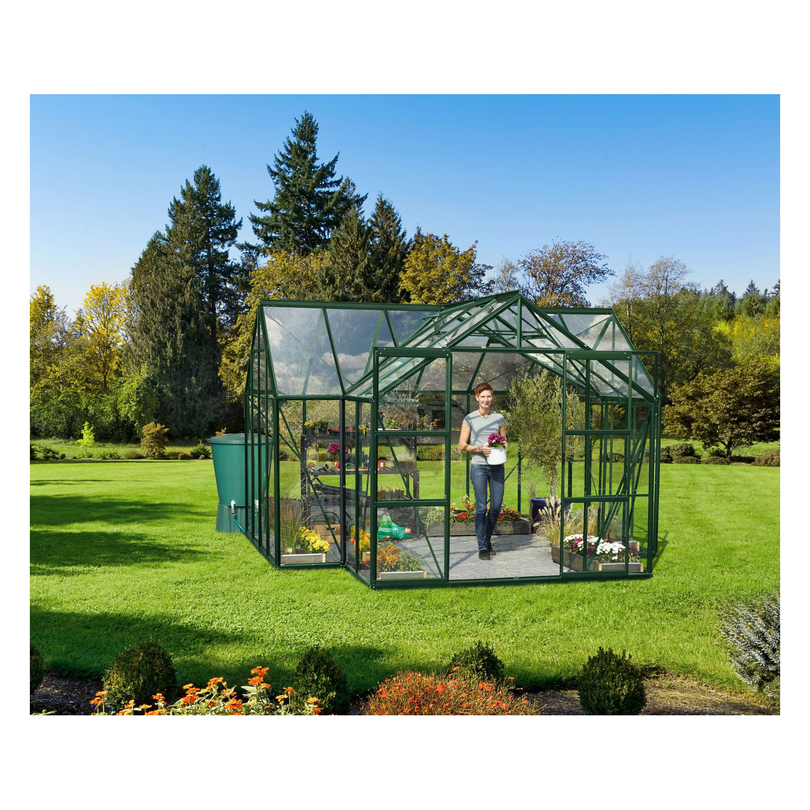 Vitavia Gewächshaus Sirona 13m² 3 mm grün Bild 2