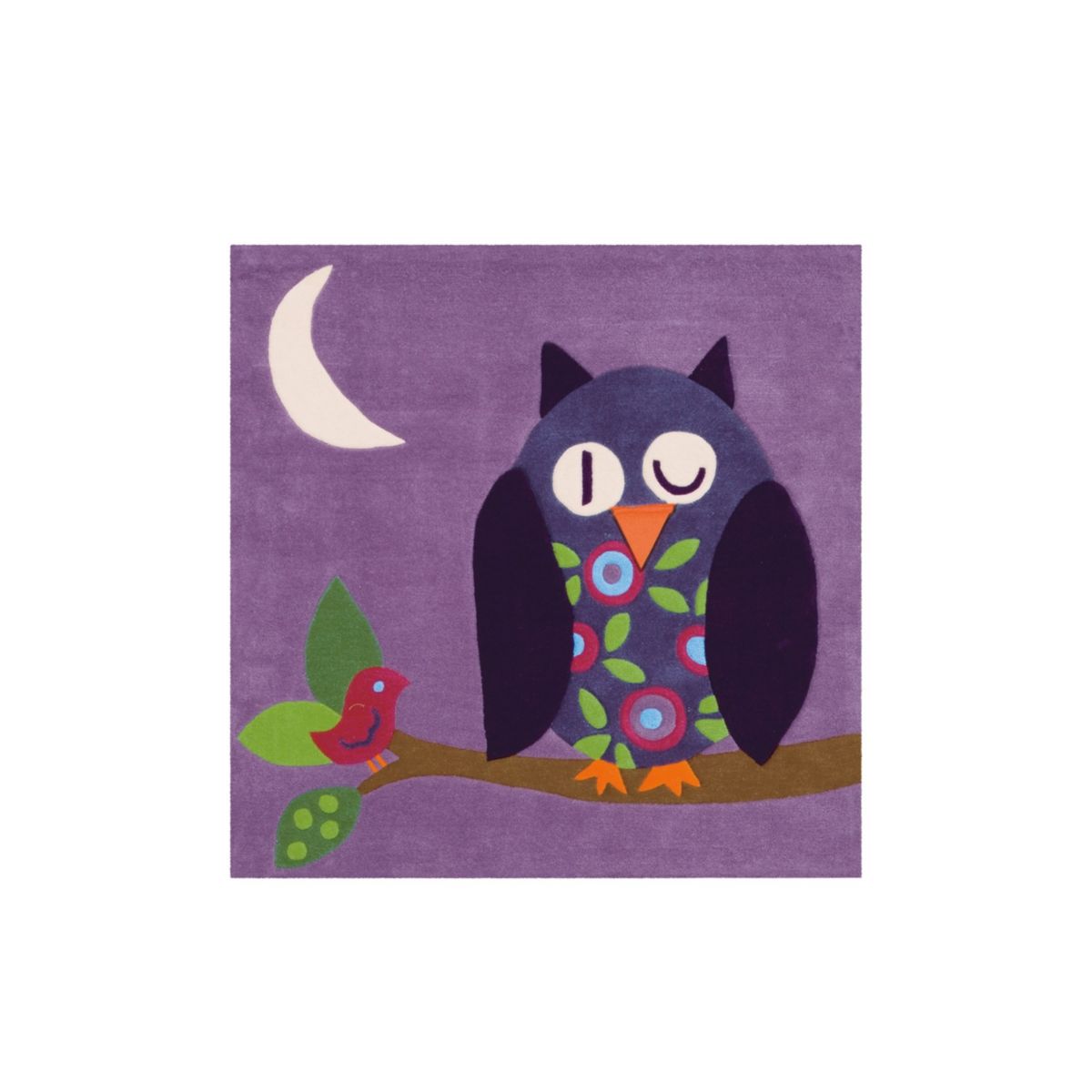 Joy 4049 Violett Owl 130cm x 130cm ECKIG