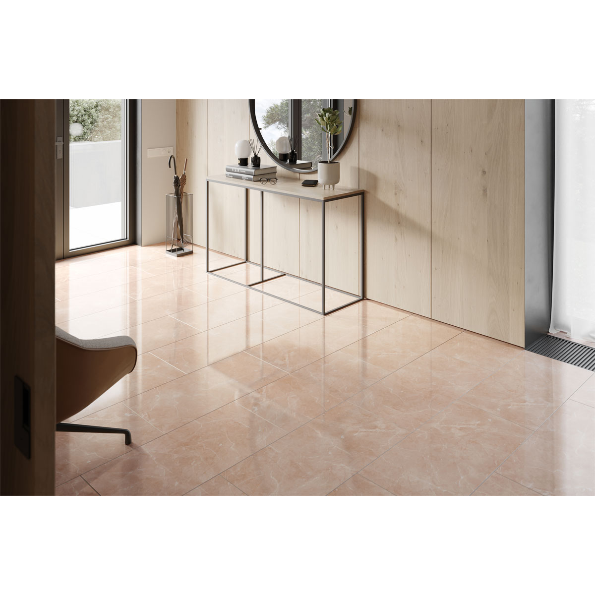 Laminat XL Fliese Hochglanz Botticino 810 x 400 x 8 mm Bild 5