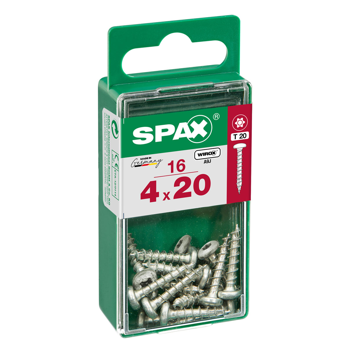 Spax Universalschraube WIROX Rundkopf 4 x 20 mm Torx 16 Stück