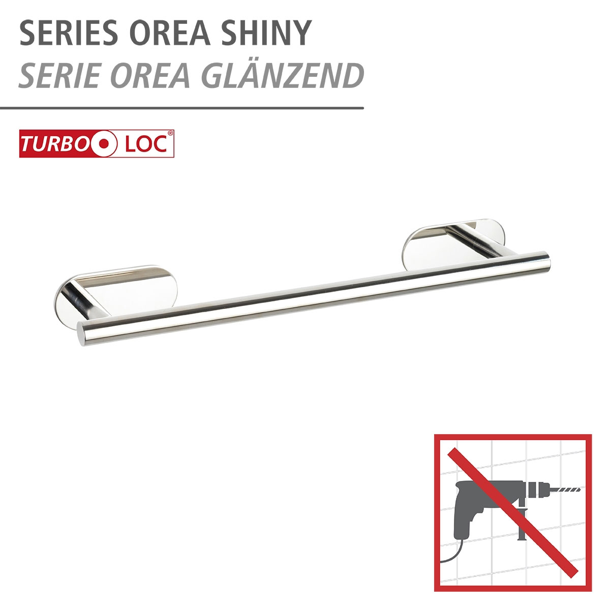 Wenko Turbo-Loc Badetuchstange Orea Shine Bild 2
