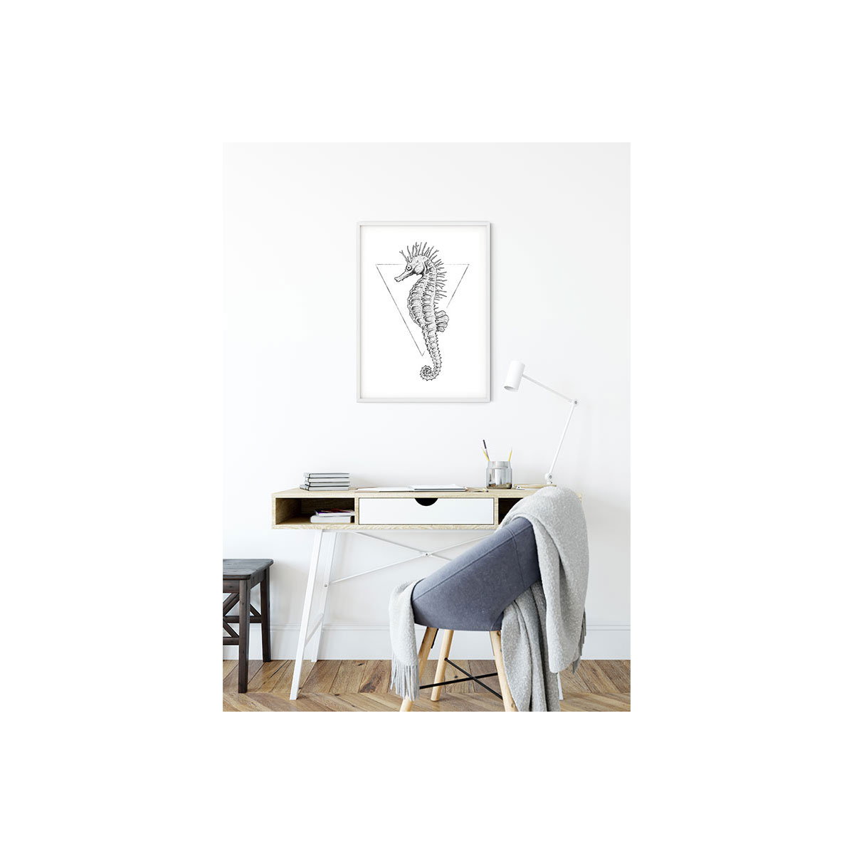 Komar  Wandbild Sea Horse White 50x70 cm Bild 5