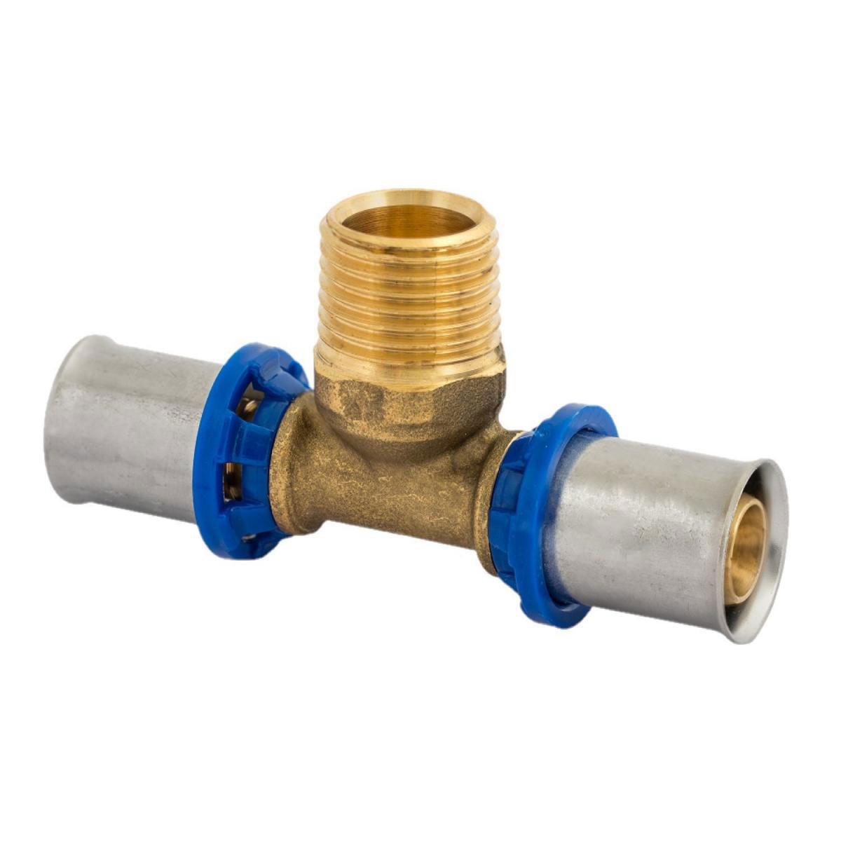 Kirchhoff T-Übergangsstück Pressfitting für Mehrschicht-Verbundrohr 16 mmx1/2AG Bild 1