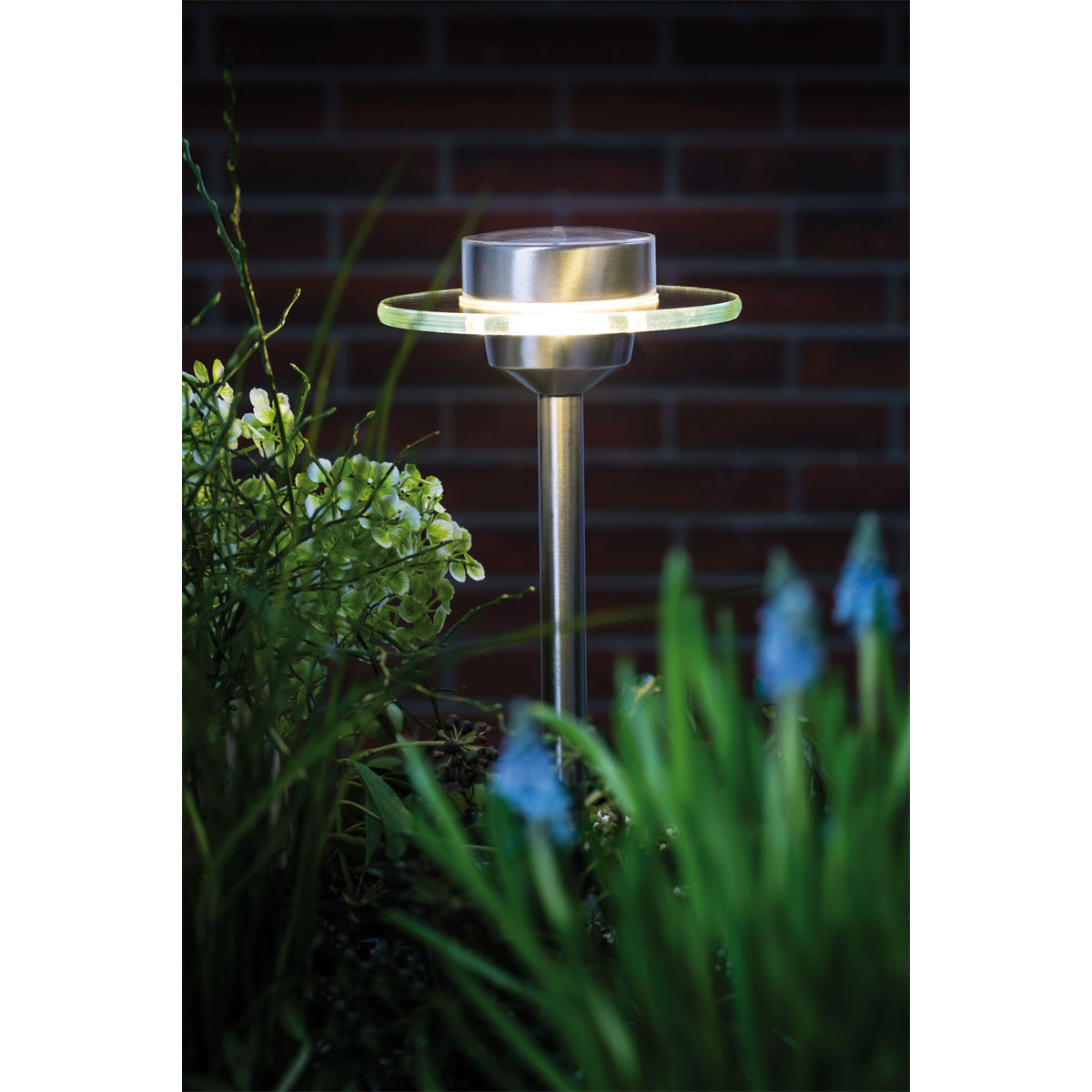 Paulmann  Outdoor Solarspieß Ufo IP44 LED 1x0,2W Edelstahl Klar Edelstahl Glas Bild 4