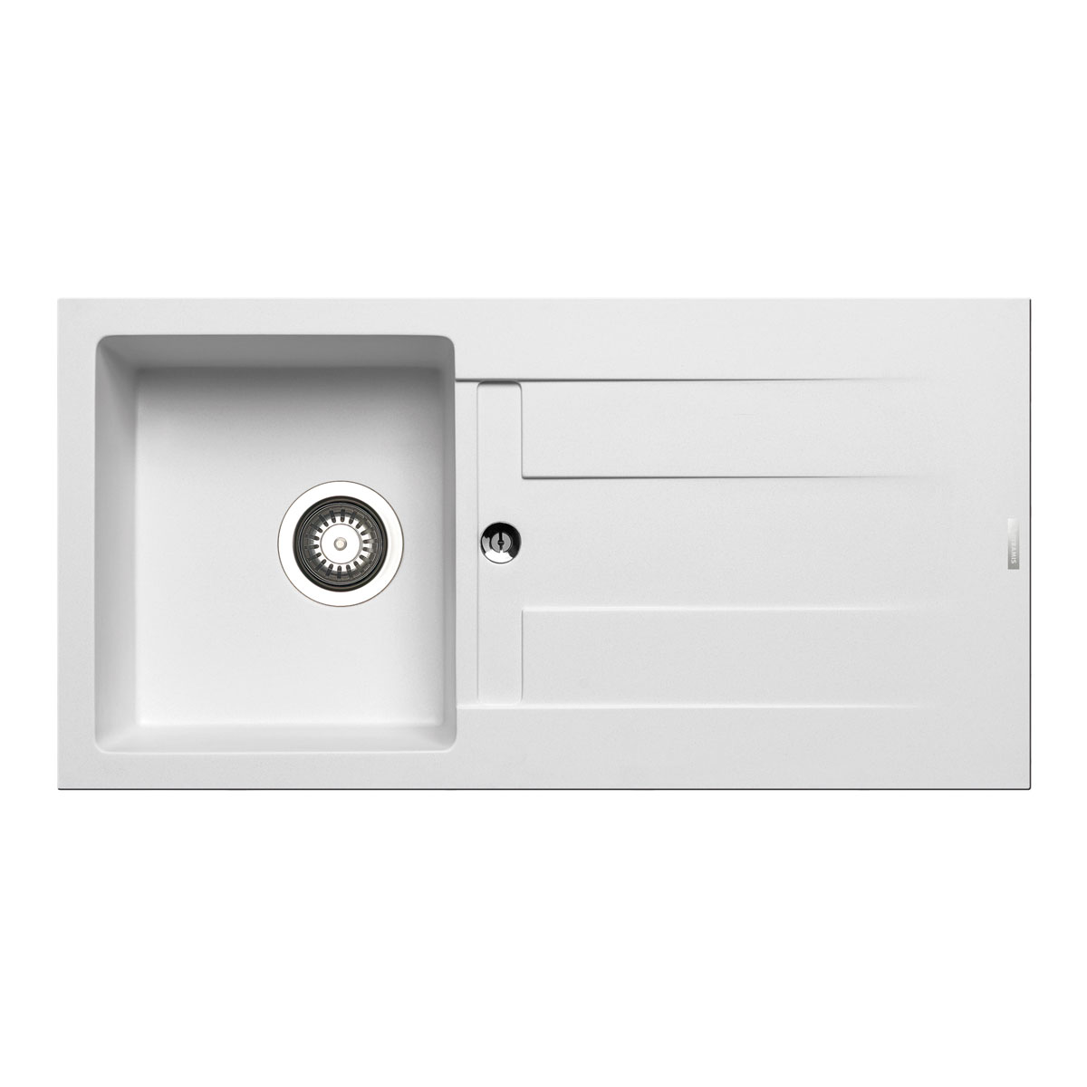 Pyramis  Einbauspuele ATHLOS 86 x 43,5 cm 1B 1D Granit Snow Bild 1