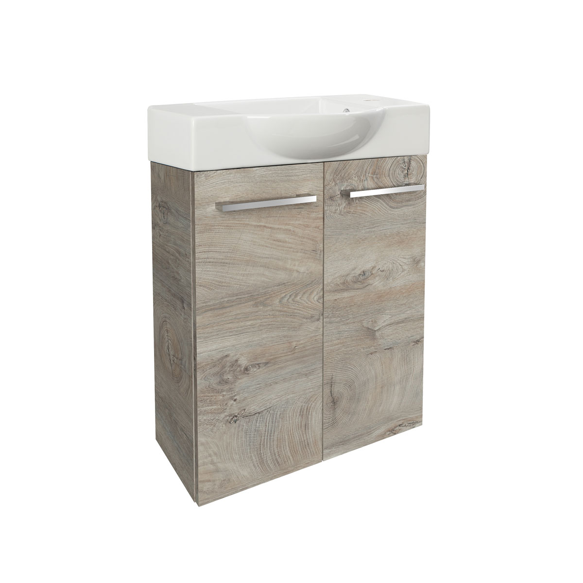 Fackelmann  Gäste-WC Waschtischunterschrank SBC 520 x 600 x 243 mm NatureOak Bild 4