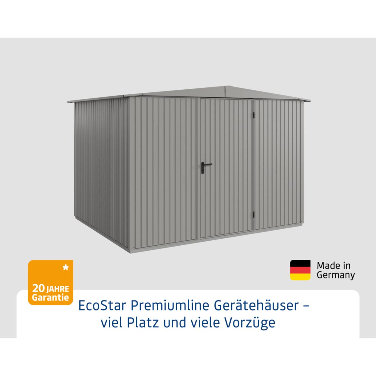EcoStar  Gerätehaus Trend-STyp 3RAL9007 1 flg Bild 2
