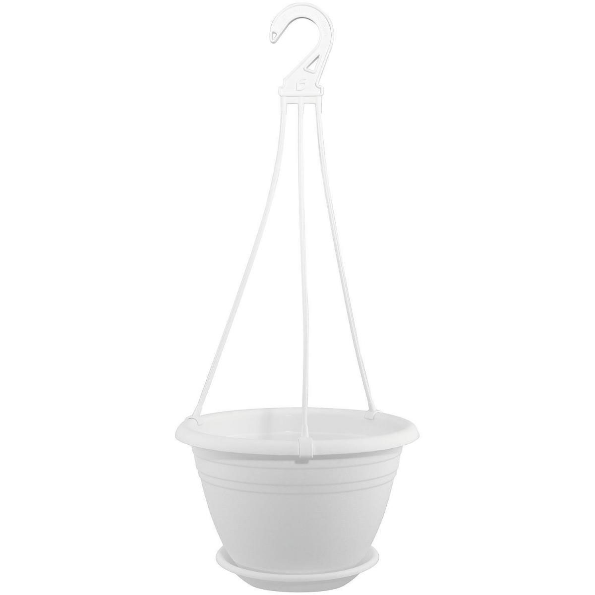 Geli Ampel Galicia ca 25 cm mit Untersetzer weiß