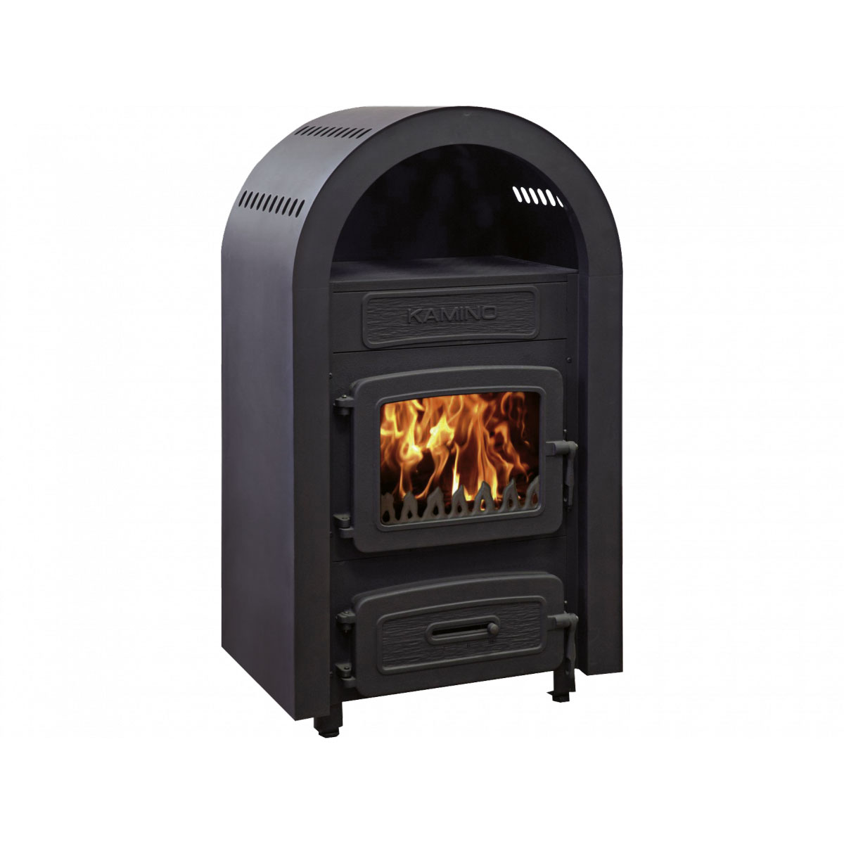 Dauerbrandofen Kamino 109-6 F/Amax. Leistung 6 KW, Anschluß hinten Bild 2