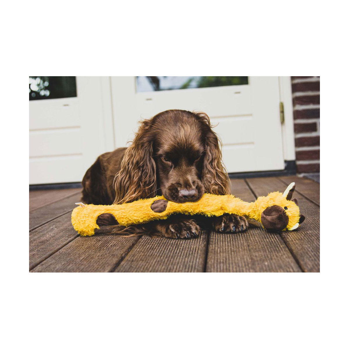 Nobby Pluesch Spielzeug Giraffe mit Seil innen 55 cm