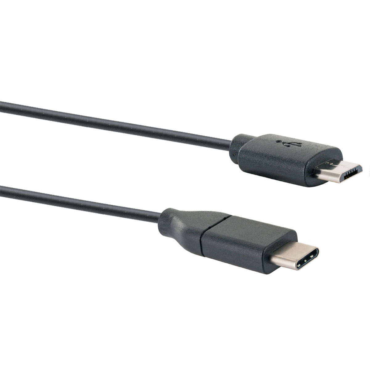 Schwaiger USB-3.1-Adapterkabel 3.1C-Stecker/2.0 Micro 1m schwarz Bild 3