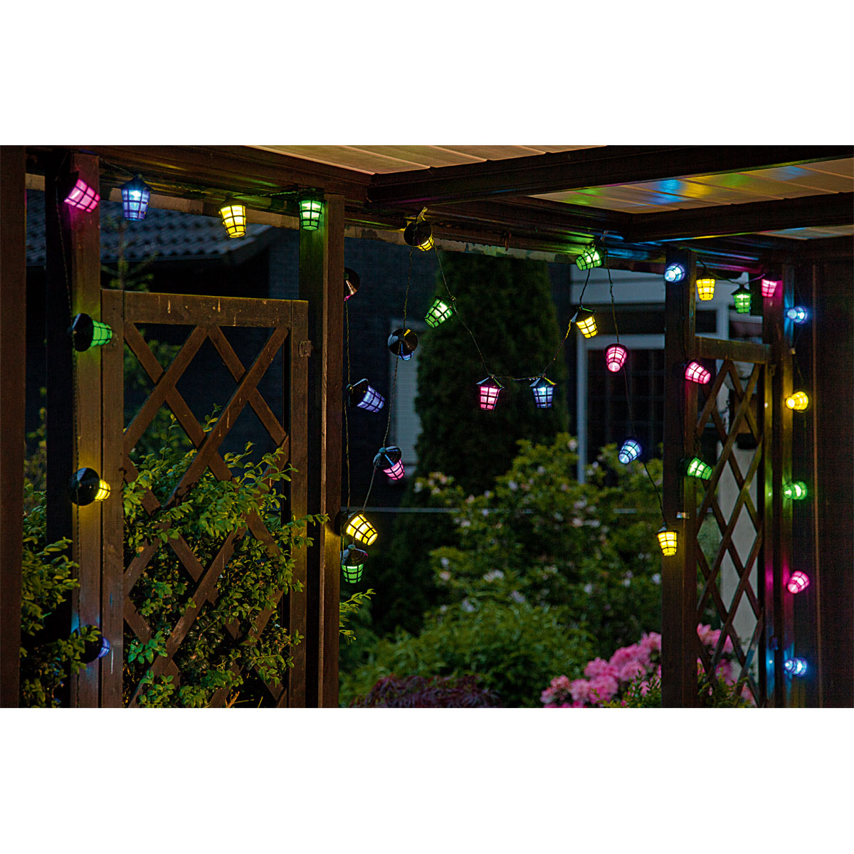 Konstsmide LED-Partylichterkette mit Lampions 40 Laternen bunt Bild 5