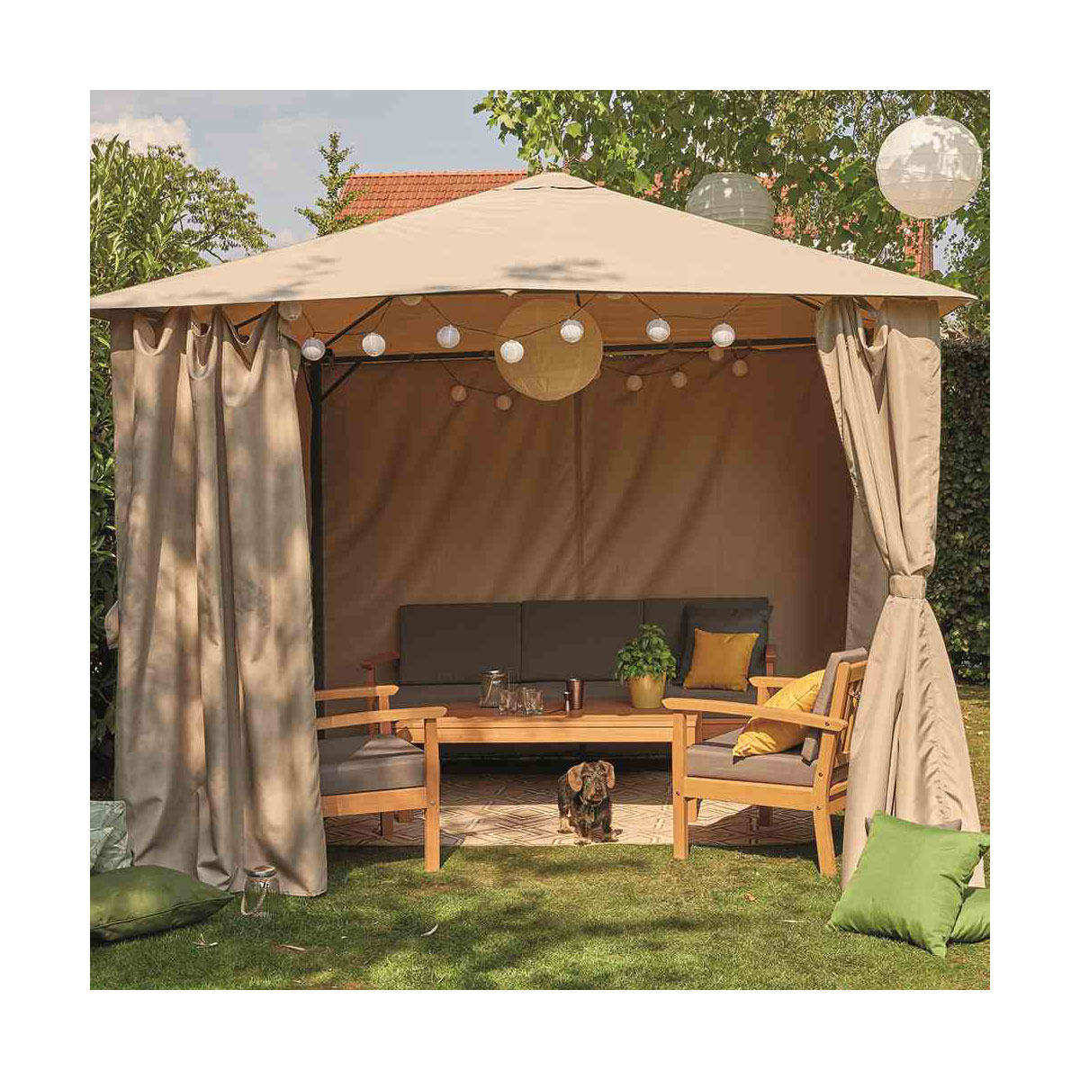 Siena Garden Loungeset „Tavira“, teaklook/dunkelgrau Bild 7