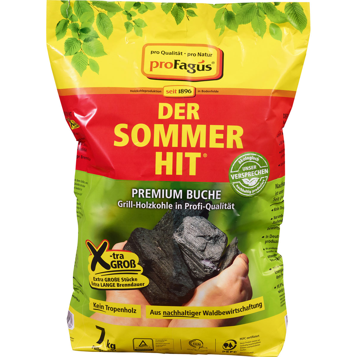 proFagus Grill-Holzkohle Der Sommer-Hit 7 kg