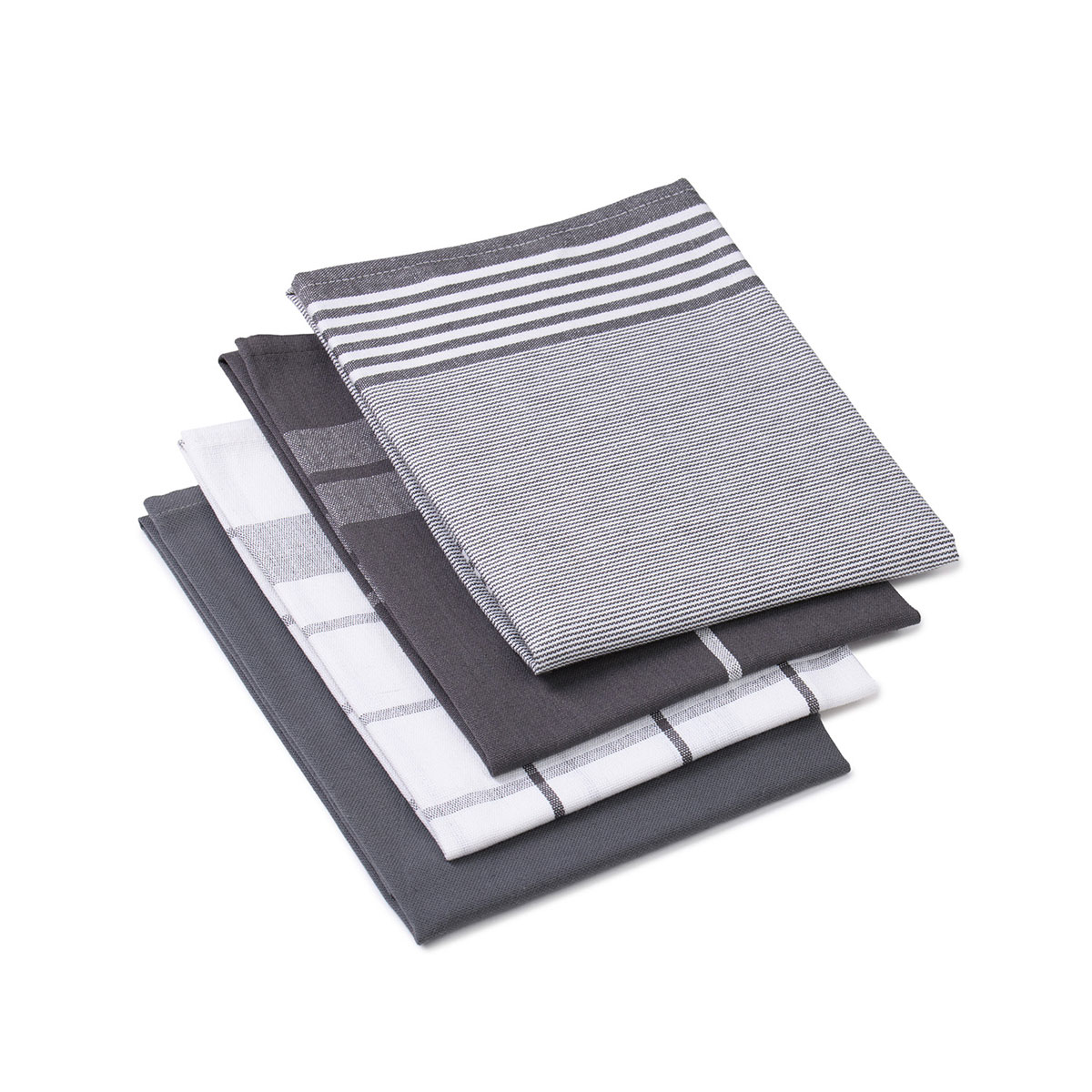 Gözze Geschirrtücher 100% Baumwolle 4er Pack 50x70cm anthrazit Bild 4