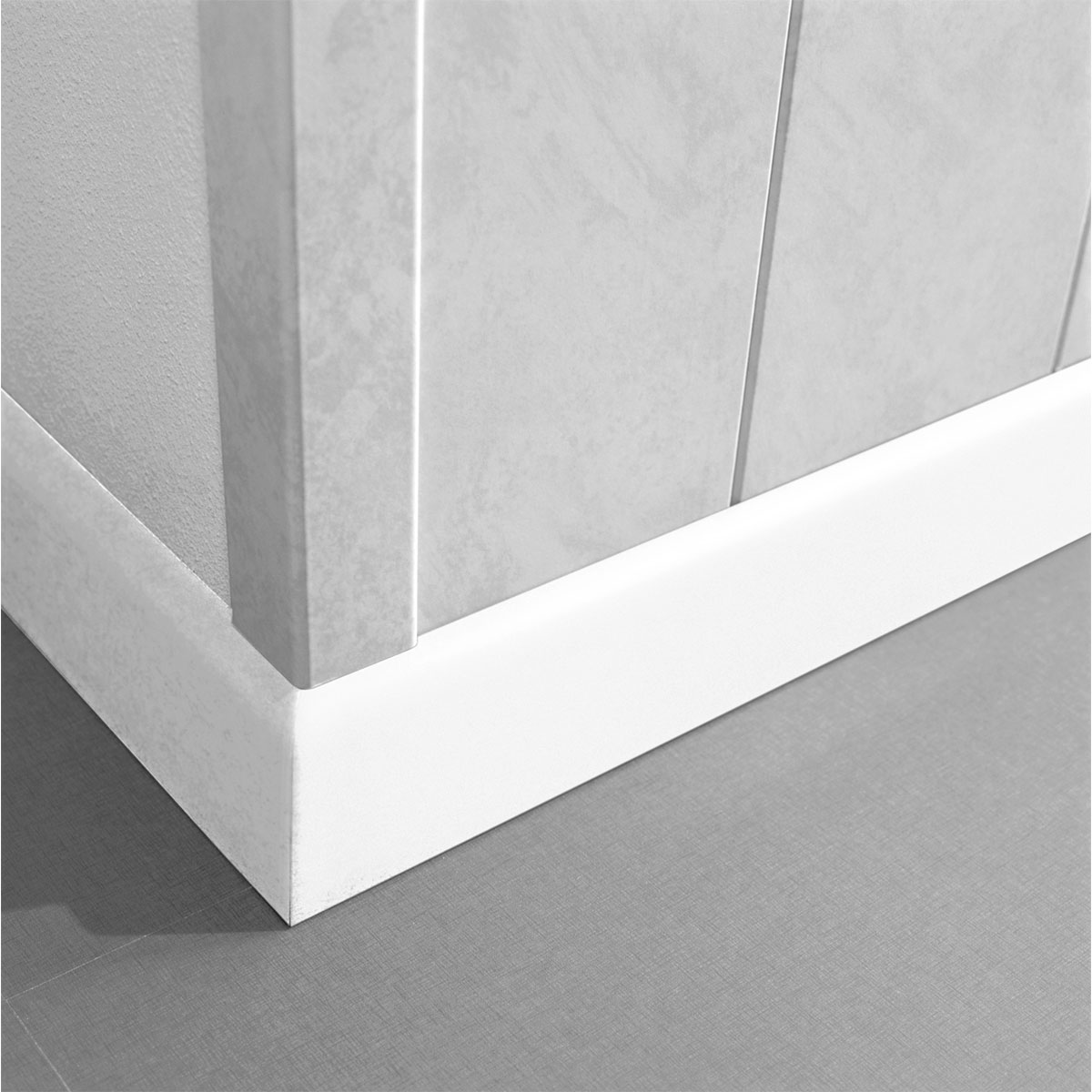 Fußleiste weiß Hochglanz 2,6 m Bild 2