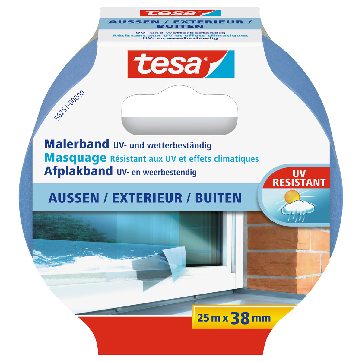 Tesa Maler Krepp AUSSEN 25 m x 38 mm