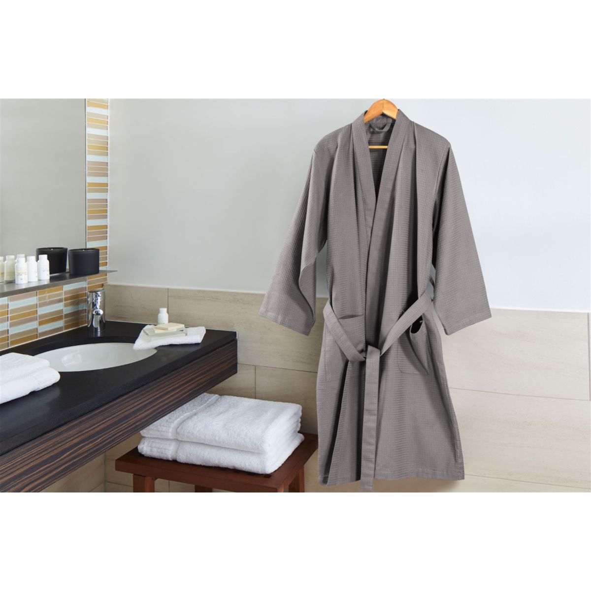 Bademantel Carla 125 Anthrazit L Bild 4