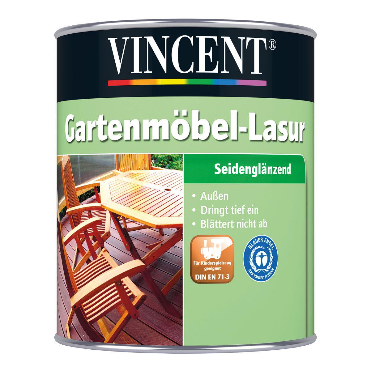 Vincent Gartenmöbel-Lasur Weiß 0,75 L Bild 1