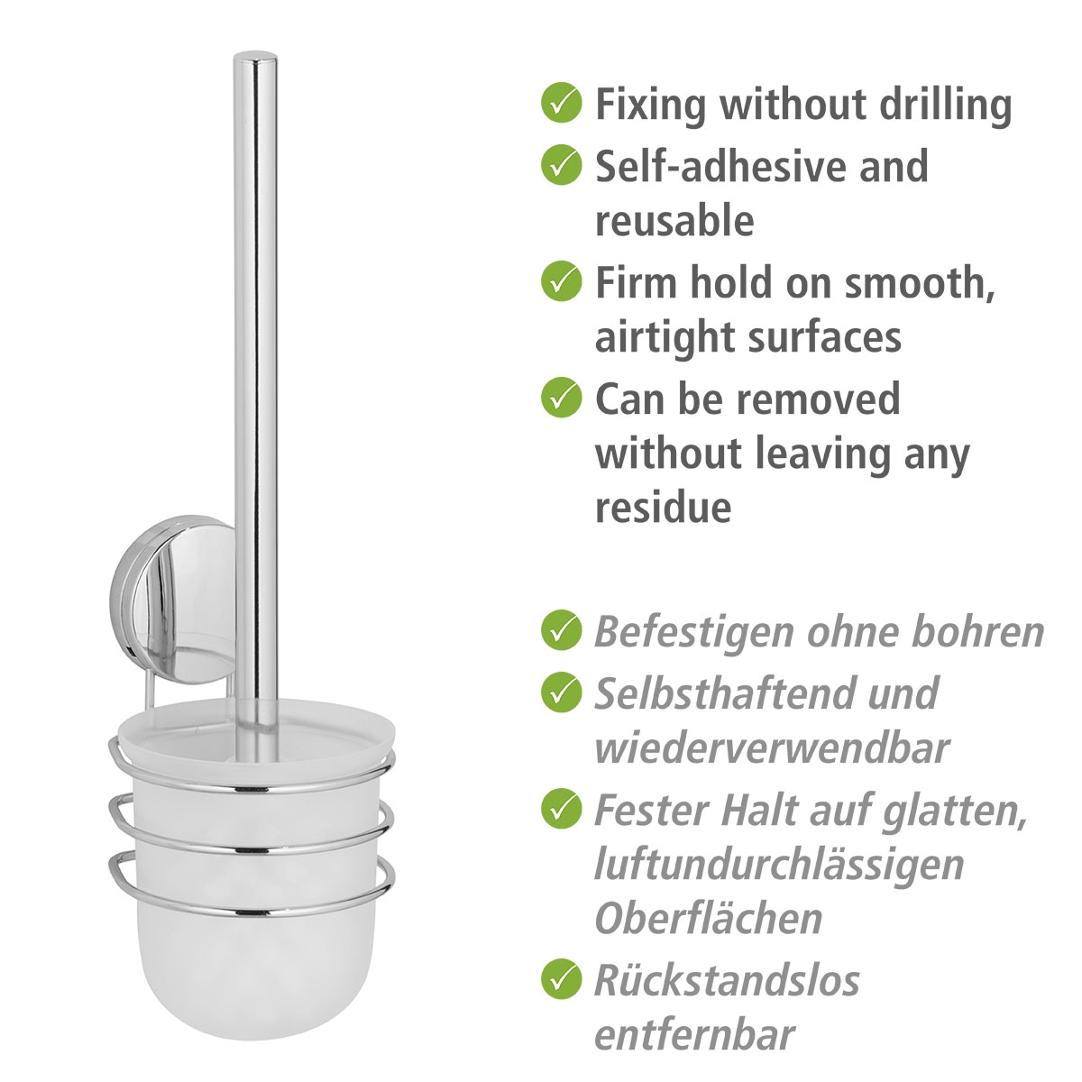 Wenko WC-Garnitur Osimo Befestigen ohne bohren Static-Loc Plus Bild 4
