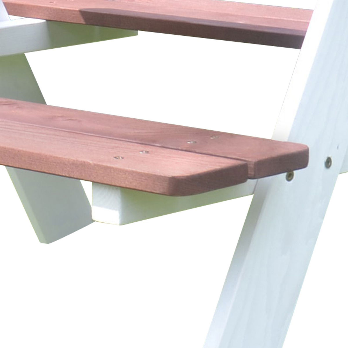 Coemo Picknicktisch Holz Kindersitzgruppe Weiß / Teak Bild 5