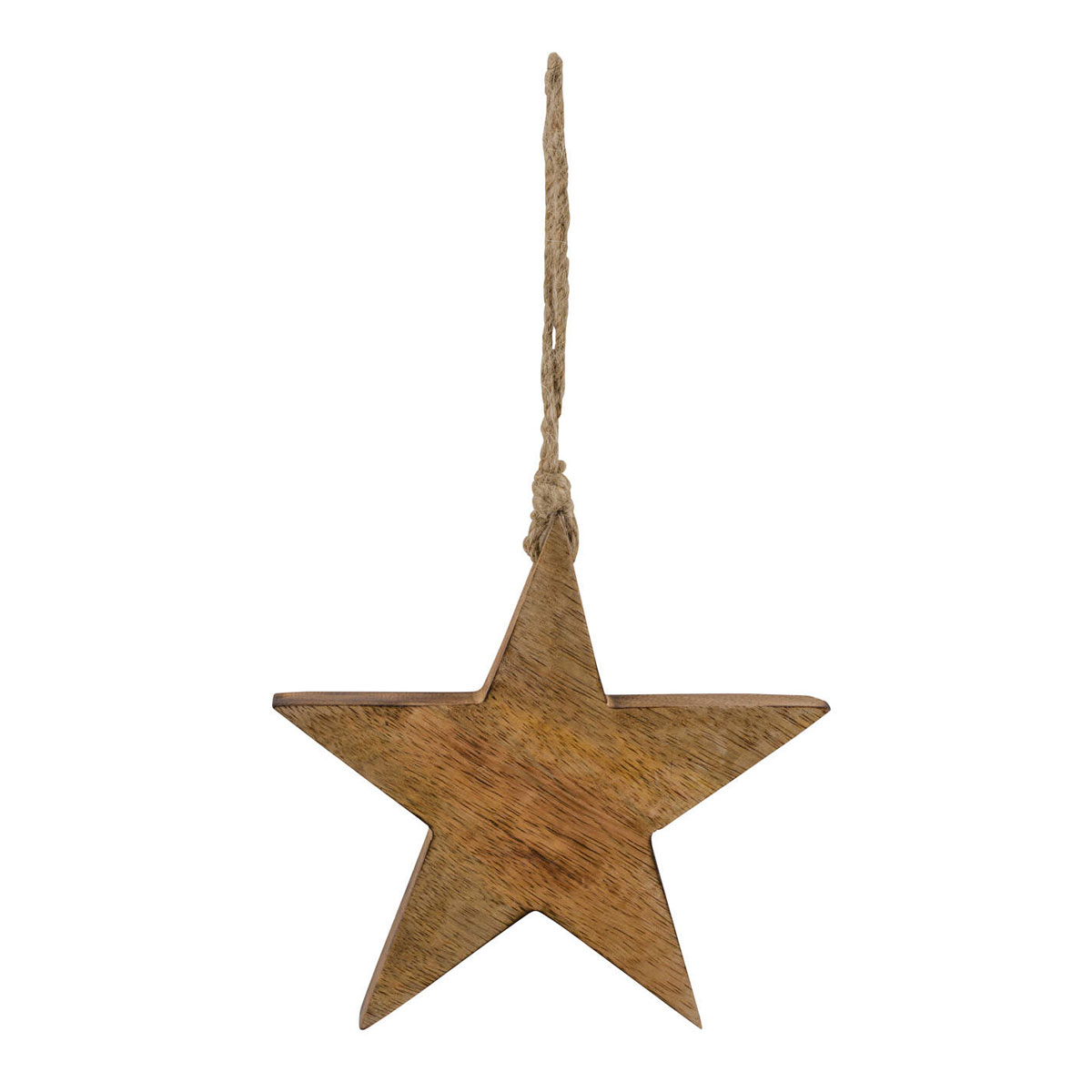 Mangoholzstern hängend natur 12x15x12cm