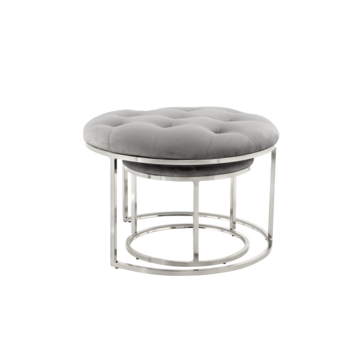 Hocker Becky 825 2er-Set grau silber Bild 2