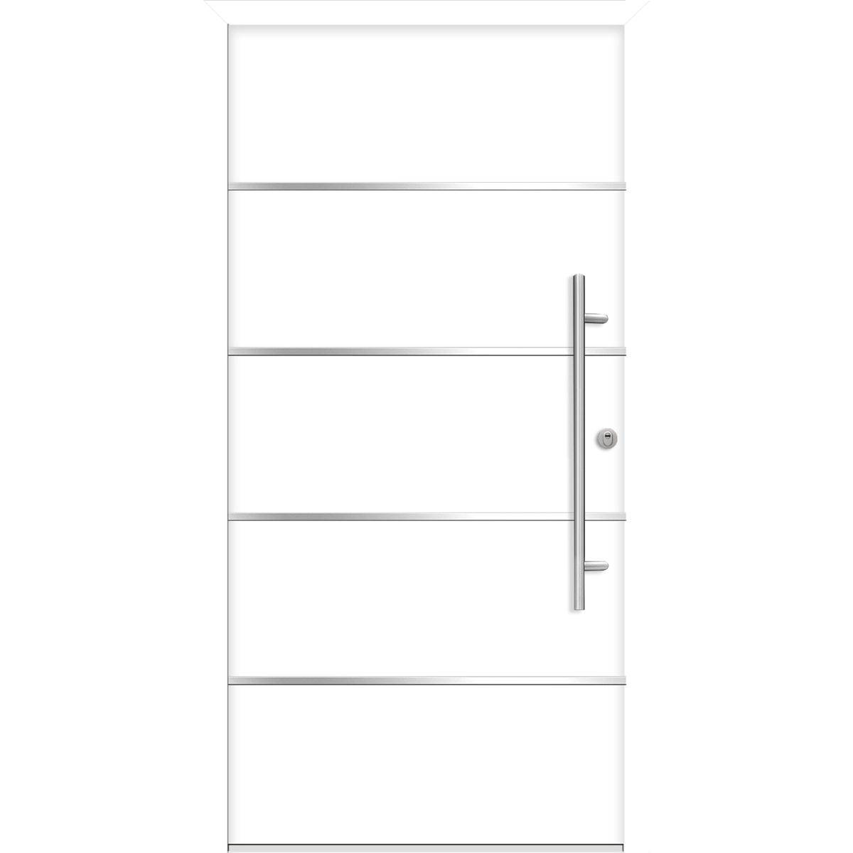 SplenDoor  Premium-Haustür Passivedoor Visby RC2 energiesparend einbruchsicher weiss 100 x 210 cm rechts Bild 1