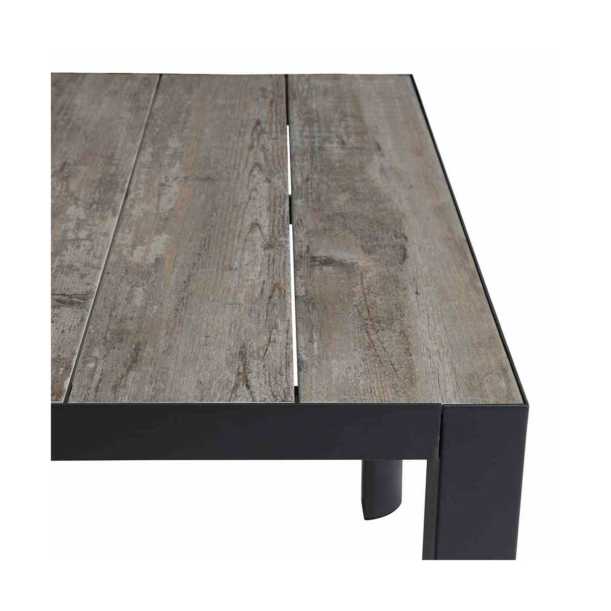 Siena Garden Dining Tisch Silva 220 x 100 cm matt anthrazit/washed grey Bild 2