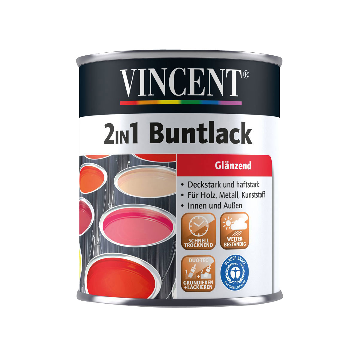 Vincent 2in1 Buntlack anthrazit glänzend 375 ml