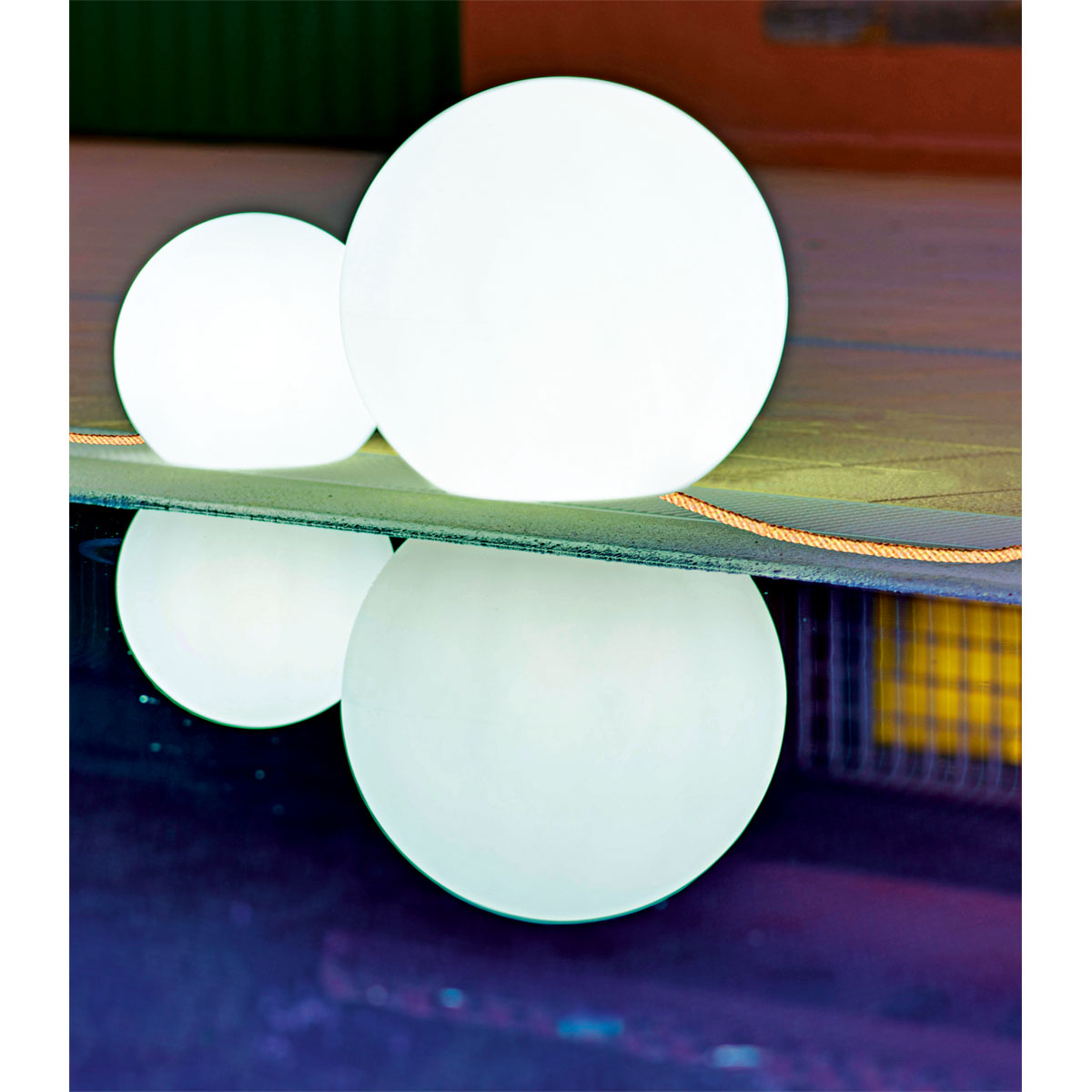 NewGarden Kugelleuchte Buly 50 Ø 50 cm wetterfest weiß Bild 3