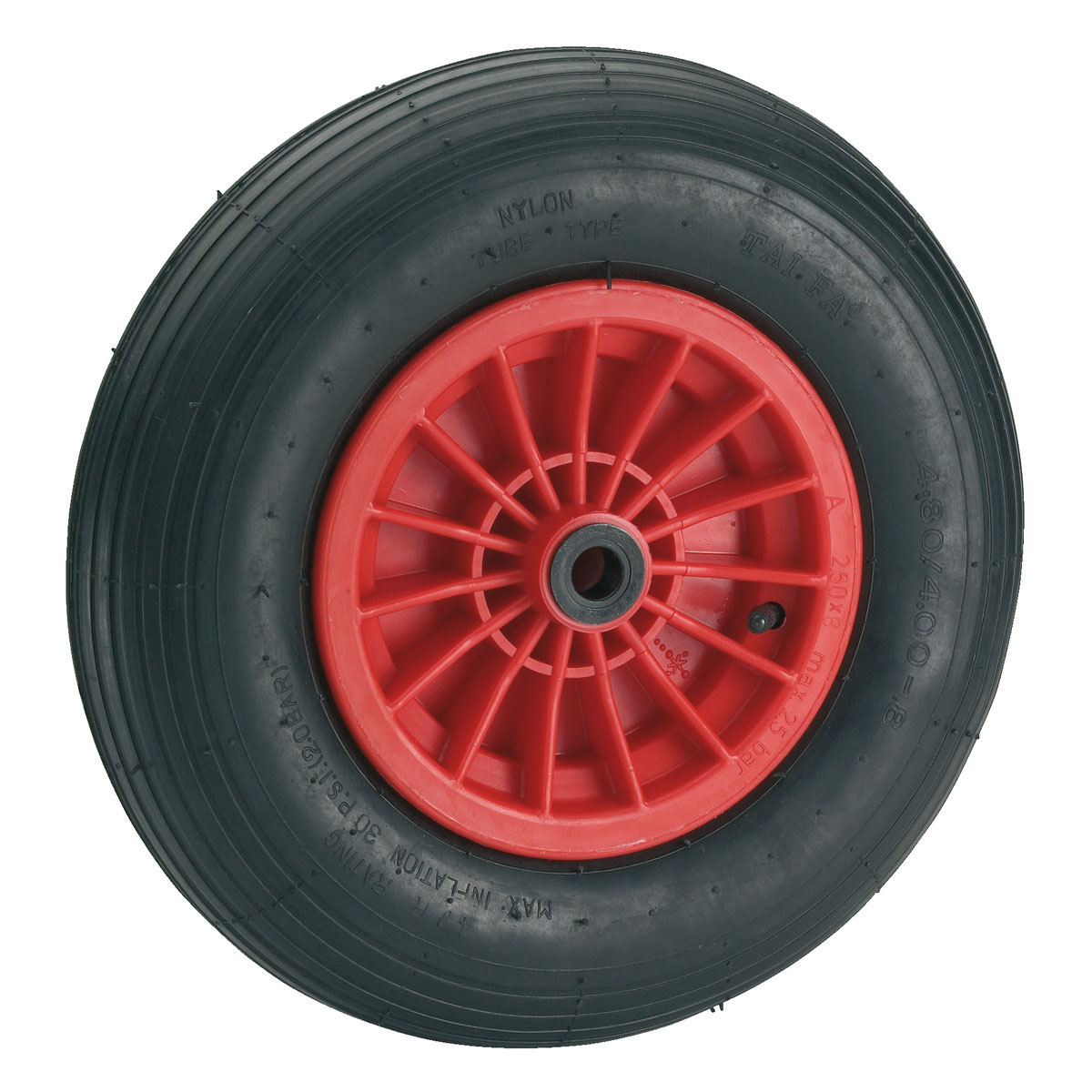 Dörner + Helmer Ersatz-Luftrad mit Kunststofffelge und Rillenprofil 400 x 100 mm