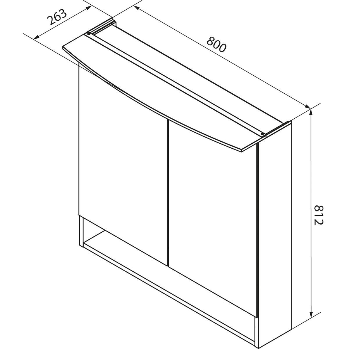 Fackelmann  Spiegelschrank B.Style 800 x 812 x 153 mm Weiß LED Bild 5