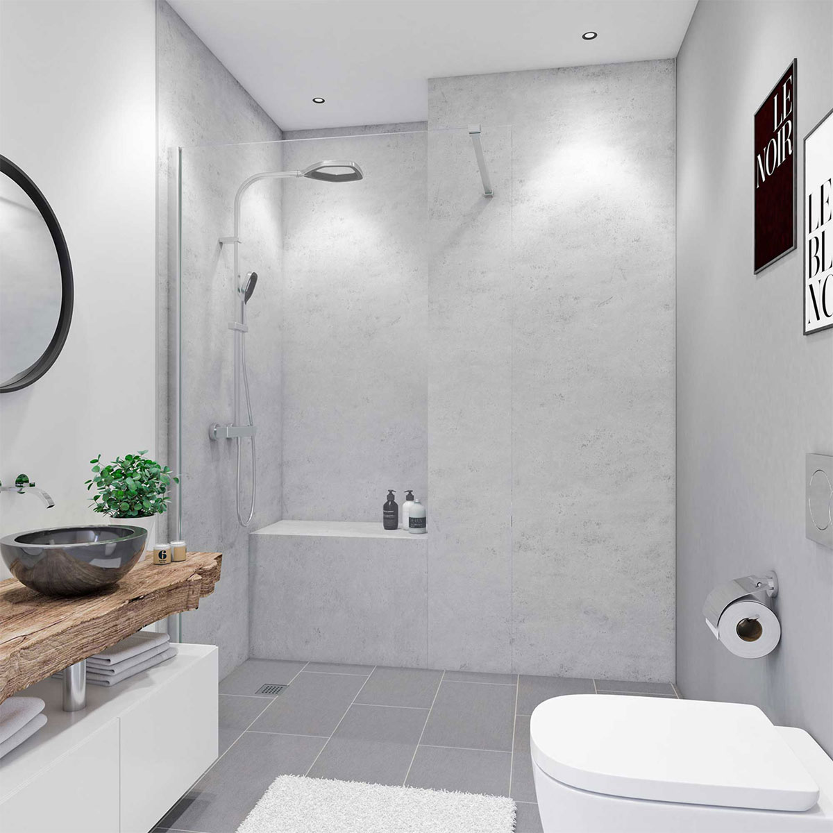 Breuer  Rückwand Stein-Optik Marmor grau 1000 x 2100 mm