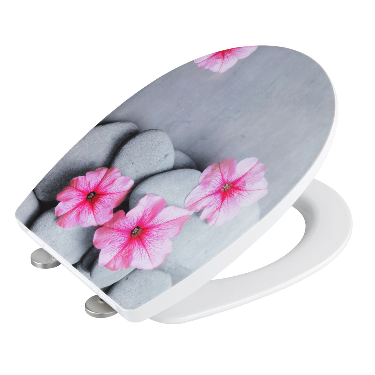 Wenko  WC-Sitz Pretty mit Hochglanz-Oberfläche Toilettensitz mit Absenkautomatik Schnellbefestigung aus bruchstabilem Thermoplast Bild 5