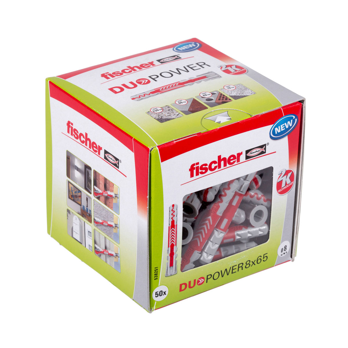 Fischer  Dübel DuoPower 8 x 65 mm 50 Stück