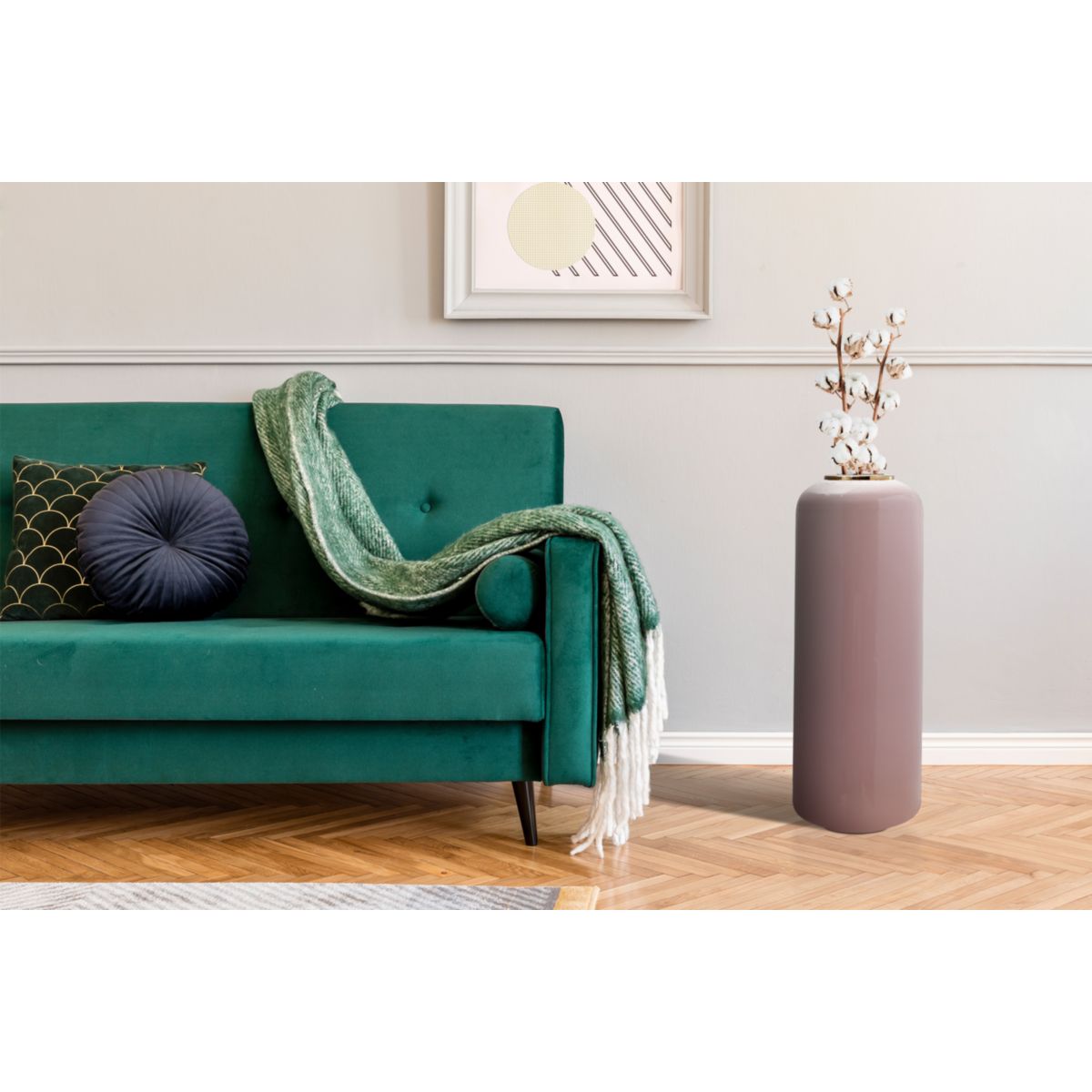 Bodenvase Art Deco 215 altrosa gold Bild 2