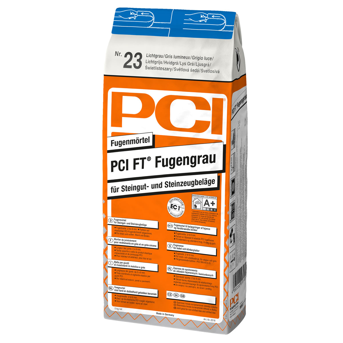 Fugenmörtel Fugengrau 5 kg silbergrau