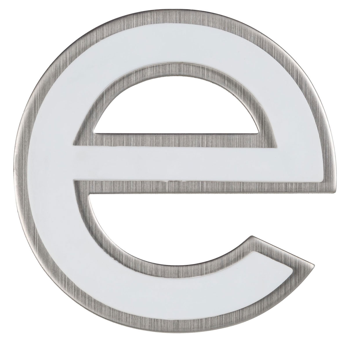 Alpertec Hausnummer e nachtleuchtend Edelstahl satiniert