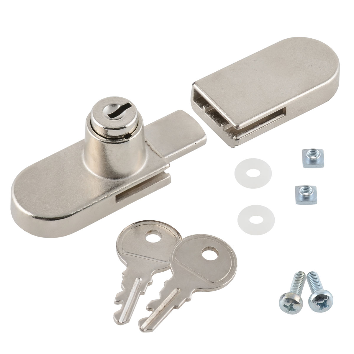 Suki Glastürschloss vernickelt für Doppeltüren Bild 3