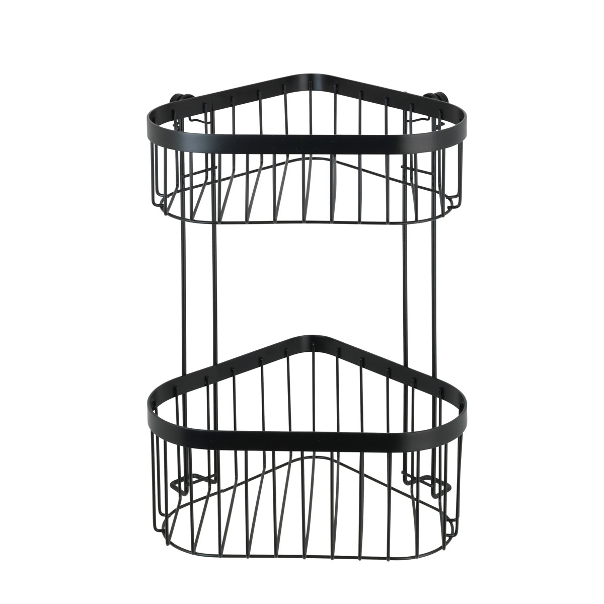 Wenko  Eckregal 2 Etagen Classic Plus Black mit Vacuum-Loc Adapter Befestigen ohne bohren Bild 3