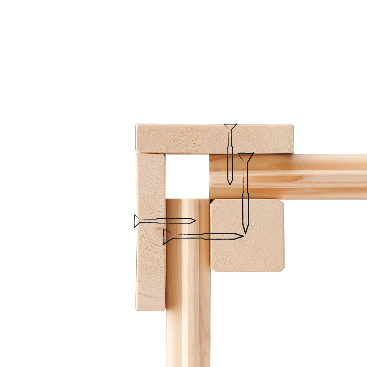 Karibu  Blockbohlenhaus Rhein 2 186 x 186 cm naturbelassen Bild 7