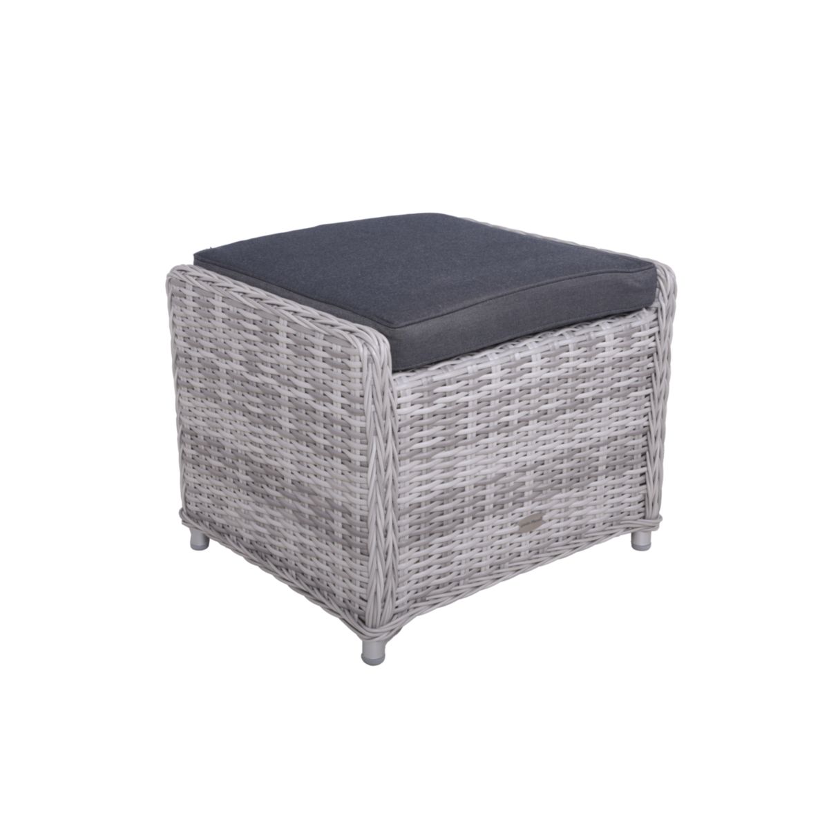 Garden Pleasure Tischgruppe LYON, 6-tlg., grau Alu / Kunststoffgeflecht, halbrund Bild 7