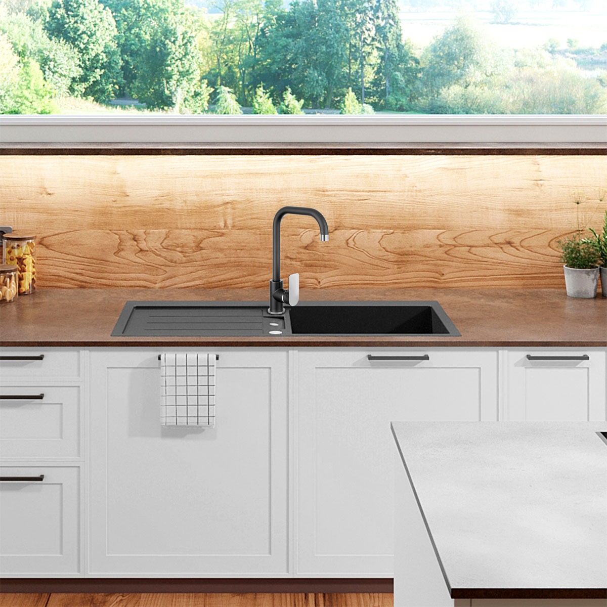 Cornat Spültischarmatur NOIR schwarz/chrom Bild 5