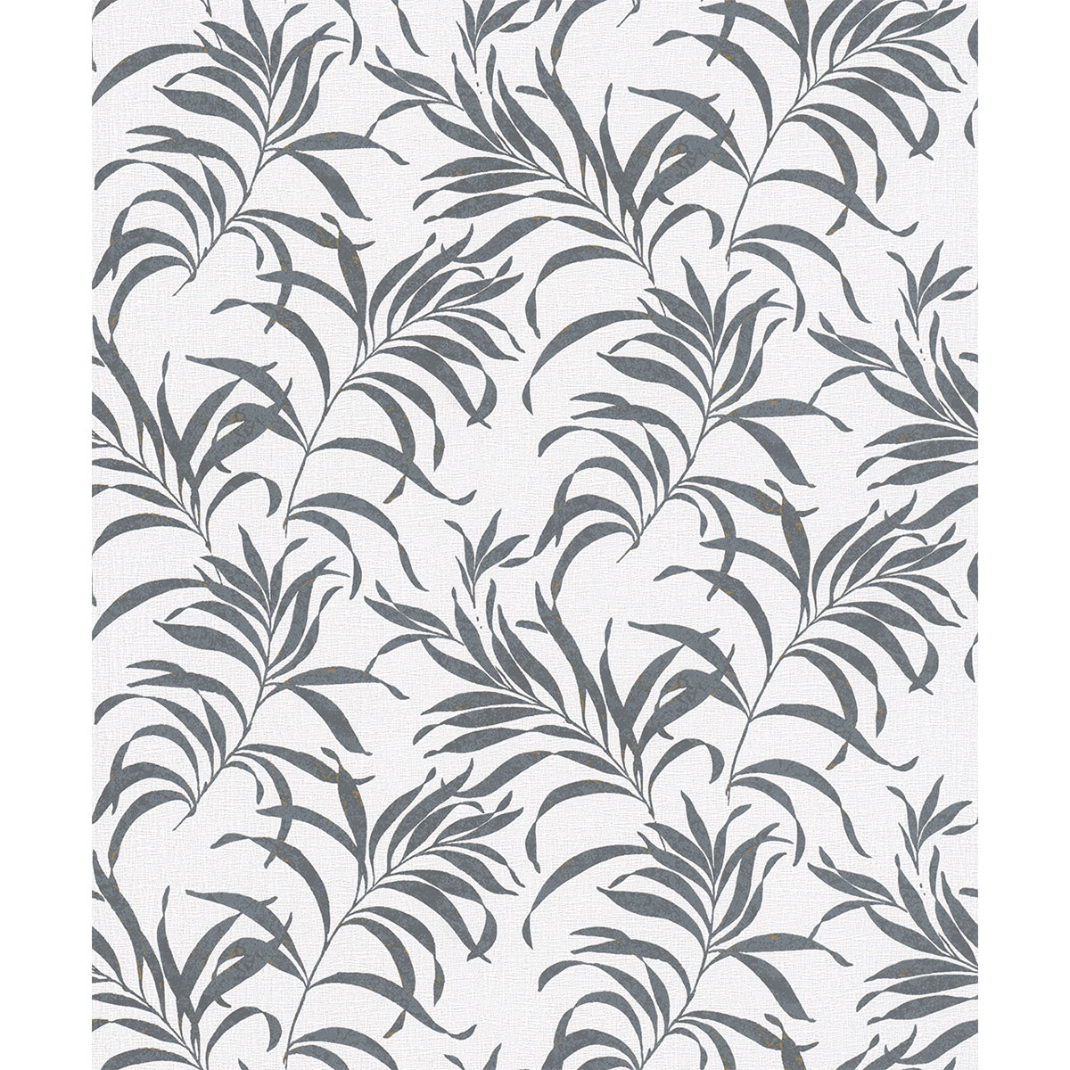 Vliestapete Blätter 10,05 x 0,53 m weiß/anthrazit Bild 1