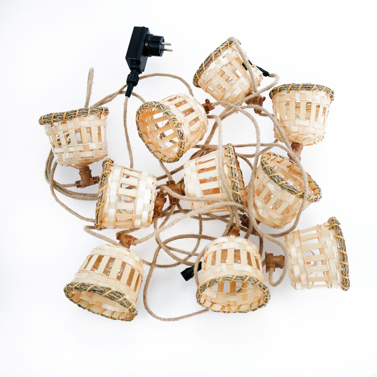 NewGarden LED Lichterkette Aurora Naturfaser