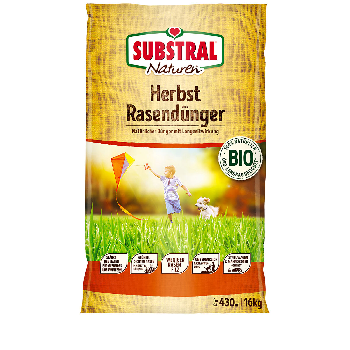 Substral Bio Herbst-Rasendünger, 16 kg